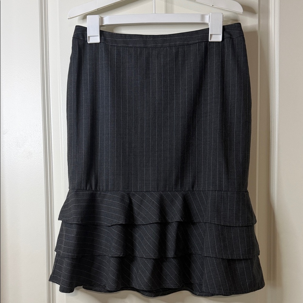 Banana Republic Charcoal Pinstripe Pencil Skirt